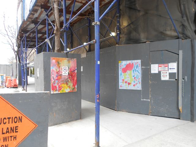 Kids painted this in NY on this building site boards.