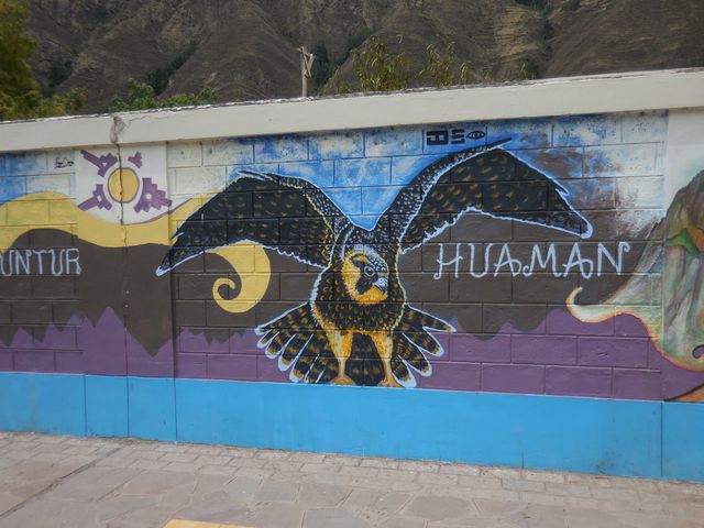 Walls of a school on our way to Pisac