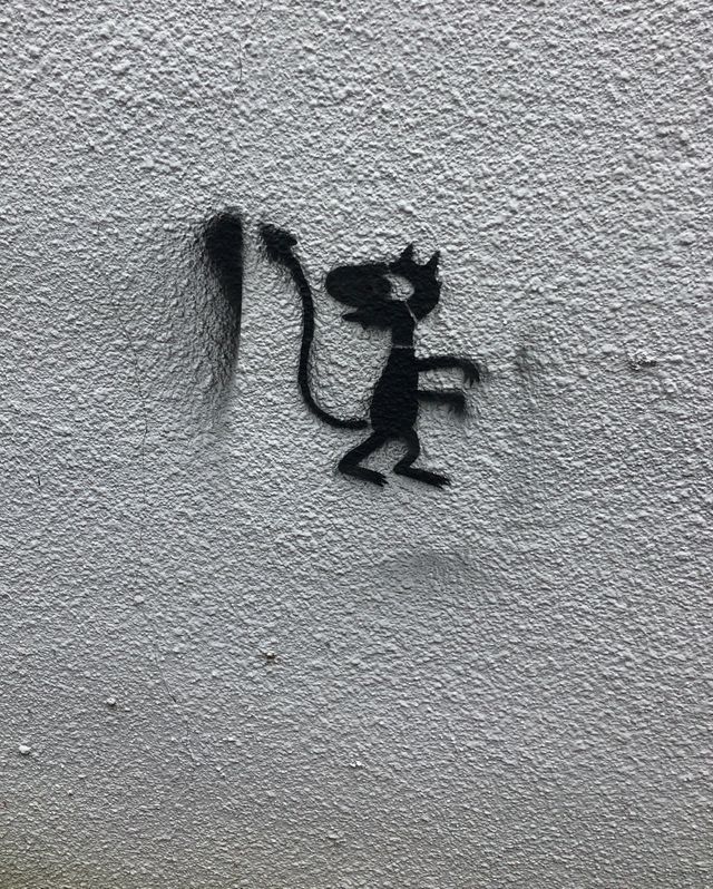 sometimes in a small corner you find this cute graffiti